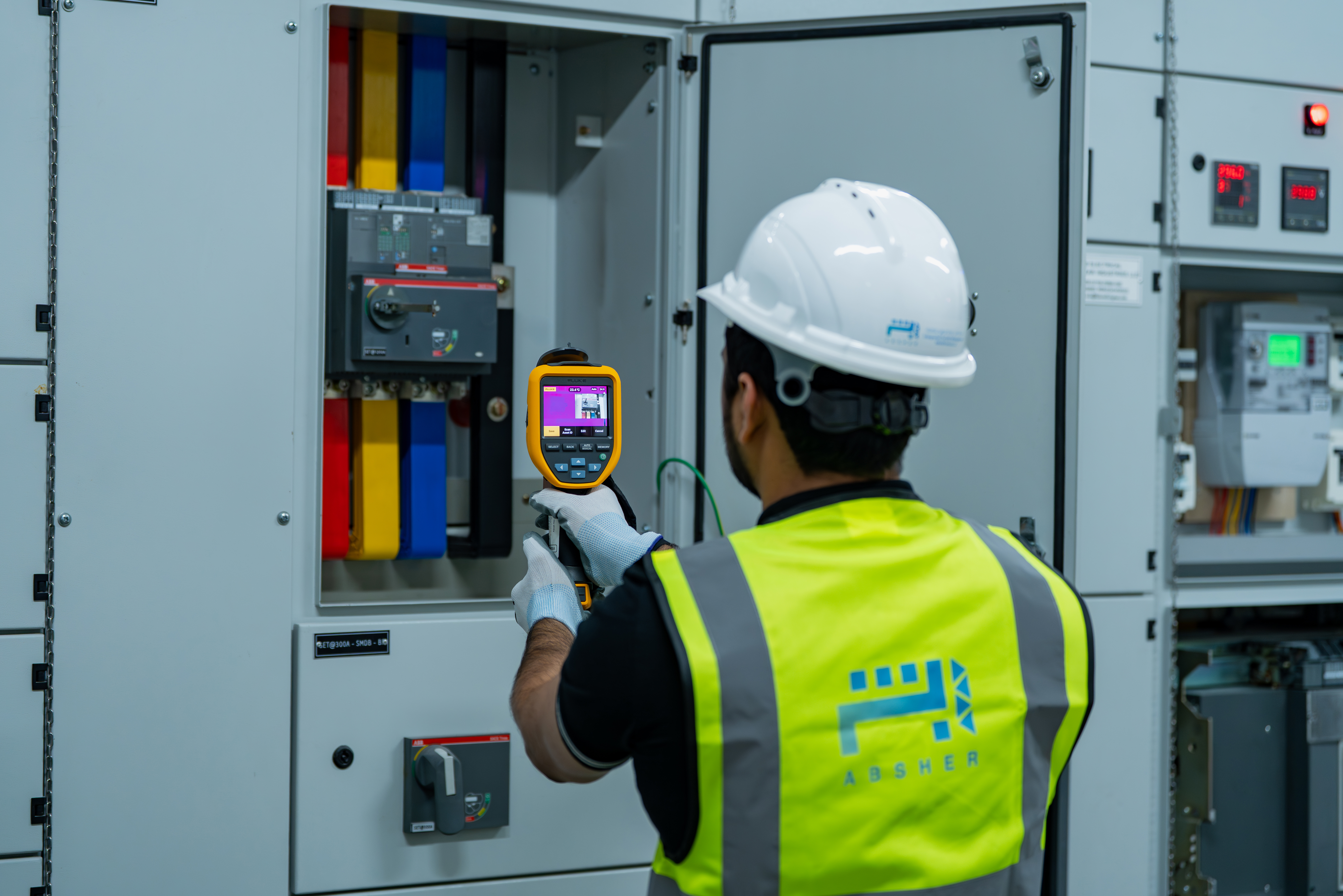 Engineers servicing chiller and MEP plant.